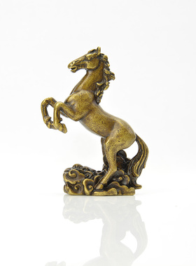 创意生活古铜艺术微雕小铜器摆件马到成功铜马小摆件桌面铜器观赏