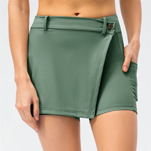 Fashion Yoga Shorts Soft Golf Skort Women High Waist Tennis