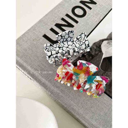 Magic Color tic Acid Bow Grab Clip Textured Niche All-match