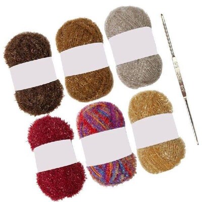 120 Yards Sparkling Scrubby Yarn for Crocheting Dishcloth