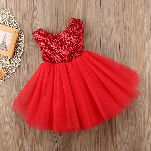 Princess Kids Baby Dress For Girls Fancy Wedding Dress Sleev