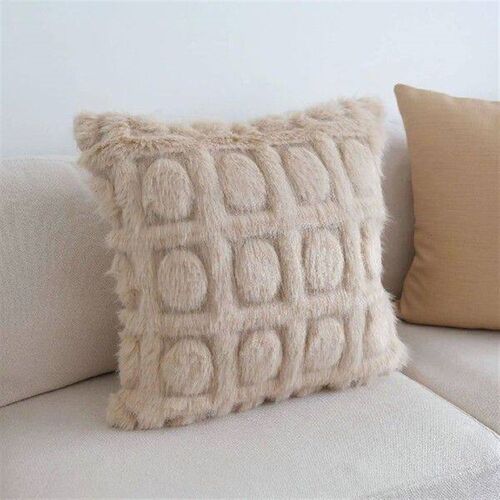 Instagram Style Cream Imitation Mink Fur Pillow Light
