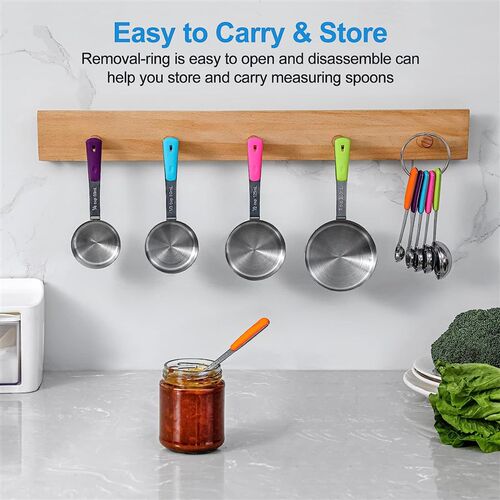 Stainless Steel Measuring Cups Spoons Set Stackable