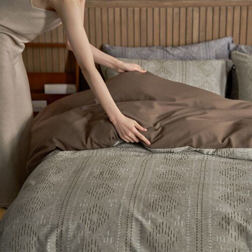 Retro Cotton BedSheet Fitted Set Duvet Quilt Cover Bedcover