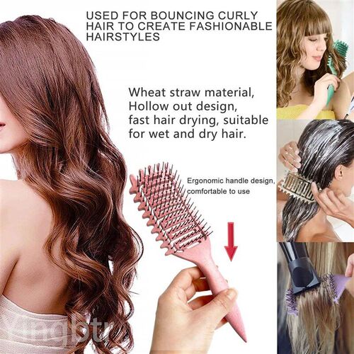 Curly Hair Brush Hollow out Curl Define Styling Brush Beard