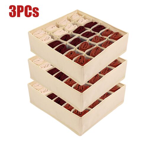 3PCs Underwear Organizers Storage Box Wardrobe Storage Organ
