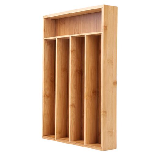 5 Grids Holder Bamboo Cutlery Tray Spoon k Rack Kitchen tens