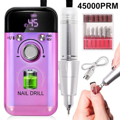 45000RPM Rechargeable Electric Nail Drill Machine Profession