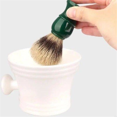Plastic Shaving Soap Bowl with Shaving Brush,Shaving Mug