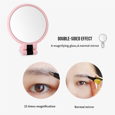 10/15X 180 Rotatable Magnifying Light Makeup Mirror Handhe