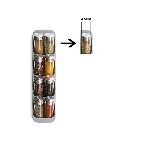 8 Grids Spice Rack Cupboard Organizer Spice Storage Racks Ut