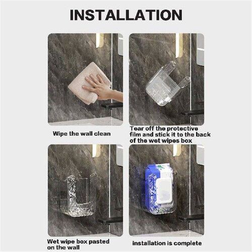 Wall Mounted Tissue Box Holder Easy to Refill Tissue