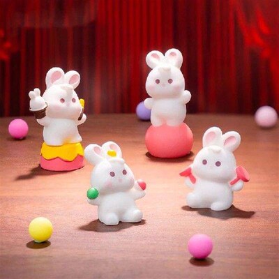 Cartoon Cute Kawaii Circus Bunny Landscape Decoration DIY