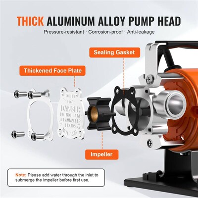 SucceBuy Water Transfer Pump 120V AC 360GPH 1/10 HP Portable