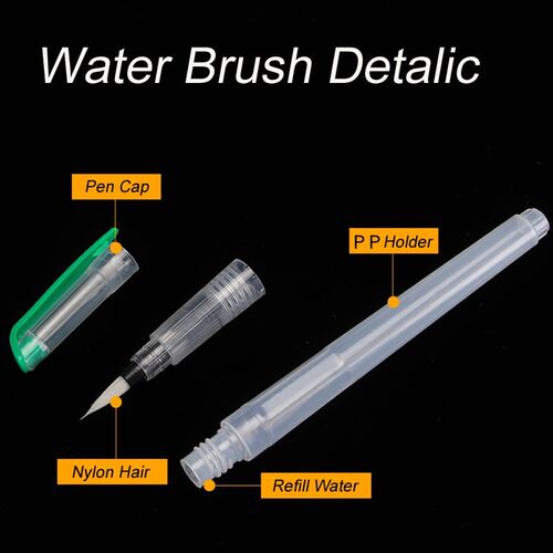 SeamiArt 6PCS Portable Paint Brush Water Color Brush Pencil