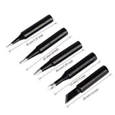 5/10pcs Copper T Soldering Iron Tip Set Electric Soldering