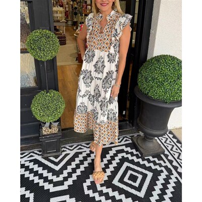 2025 Independent Station Fashion Printed Plus Size Irregular