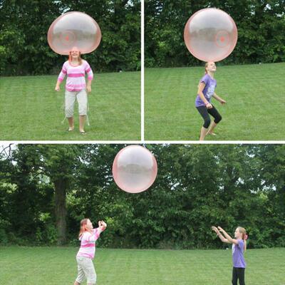 40cm/100cm Rubber Bubble Ball Inflatable Ballon Toys TPR Tr