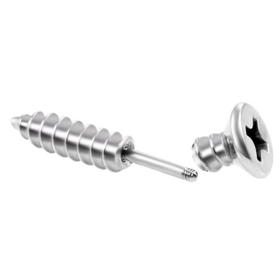 2PC Punk Men & Women Stud Earring Anti Allergic Stainless St