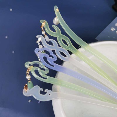 Antique Hair Disc Hairpin Acetic Acid Slub Step Shake Modern