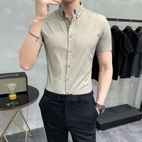 Summer Shirt Mens Thin Business Dress Fashionable Shirt Hig