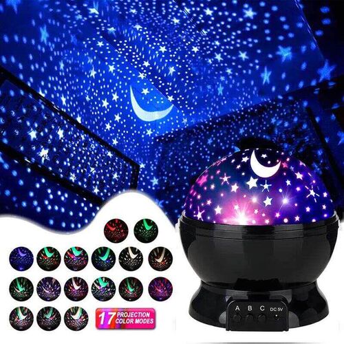 Starry Projctor Night Light Rotating Sky Moon Lamp Galaxy L