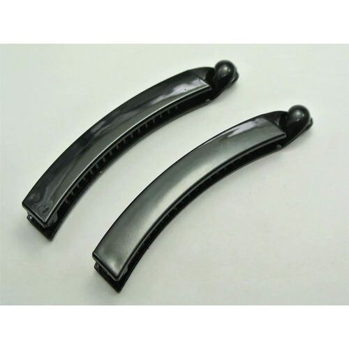 10 Black Plastic Banana Clips Hair Claw Comb Ponytail Holder