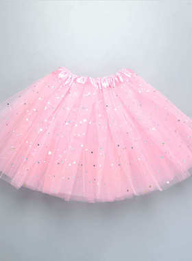 Kids Baby Star Glitter Dance Tutu Skirt For Girl Sequin 3 La
