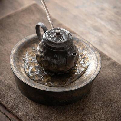 复古陶瓷大承干泡台粗陶具托盘呈茶承壶垫号储MOSHOU20茶水壶底壶