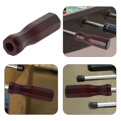 Wood Foosball Replacement Handle 8pcs AntiSkid Ergonomic