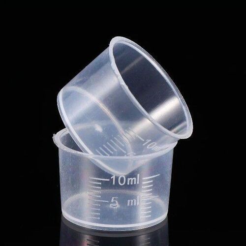 100pcs 10ml Disposable Measuring Cups Thickened Clear