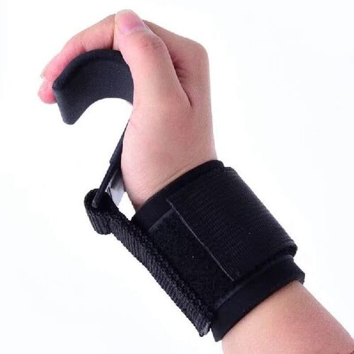2 PCS Weight Lifting Hooks Hand-Bar Wrist Straps Gym