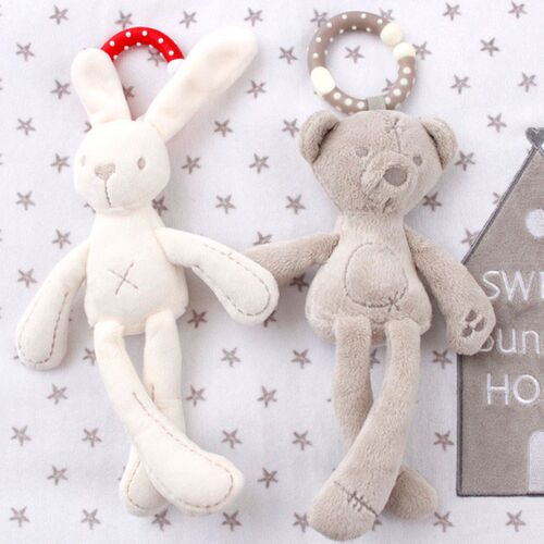 cute Baby Crib Stroller Toy Rabbit Bunny Bear Soft Plush inf
