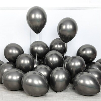 30pcs/Set 10inch New Glossy Hot Pink Metal Pearl Latex Ballo