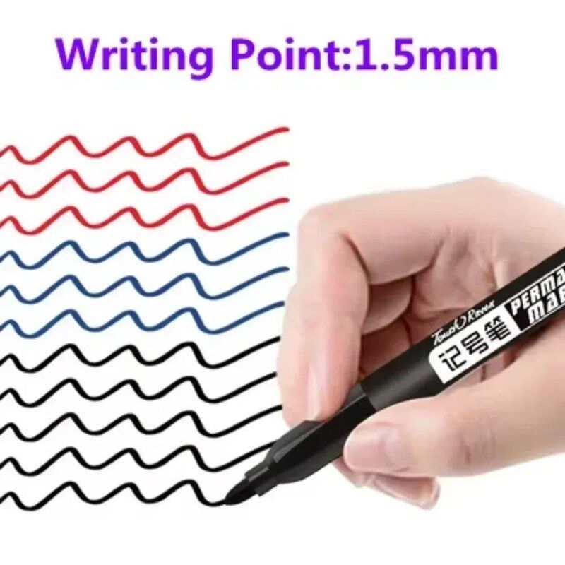 9 Pcs/Set Permanent Marker Pen Fine Point Waterproof Ink Thi图片