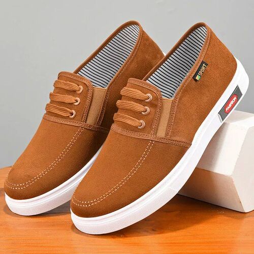 Men Shoes Breathable Canvas Shoes for Youth Student Slip on