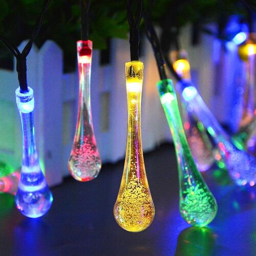 6M Lanterns Garden Light Outdoor Solar Lamp garland Water dr