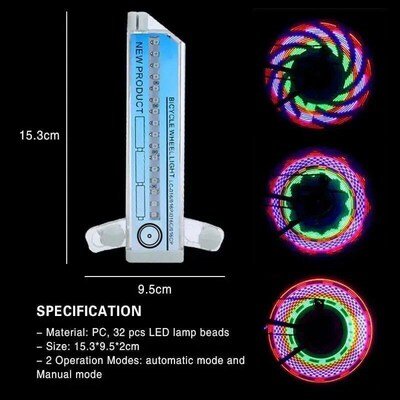 Bike Wheel Light Bicycle Spoke Light Safety Tire Light 30 Di