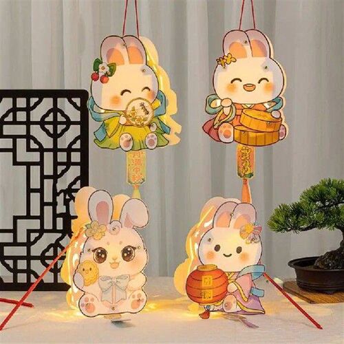 Paper Metal Mid-Autumn Festival Lantern Handmade Multicolor