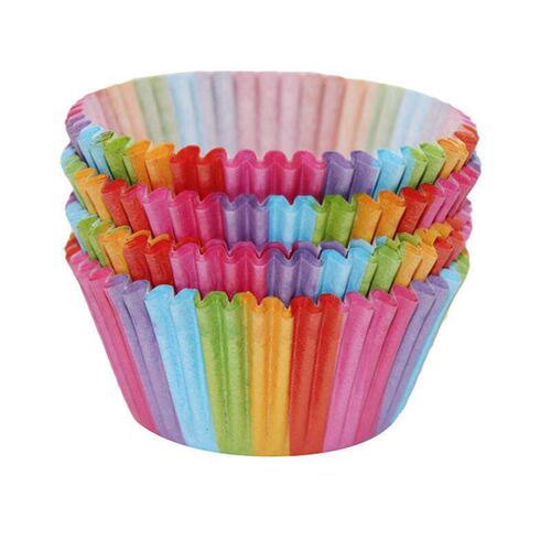 pcs Cupcake Paper Cups Rainbow Liner Cupcake Muffin Cases Pa