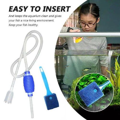 Aquarium Water Changer Handheld Fish Tank Cleaner With