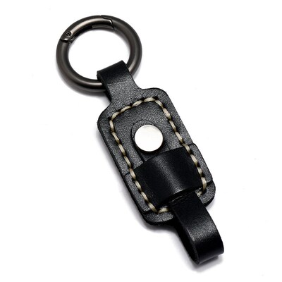 Simple Retro Hand Sewn Premium Leather Keychain Creative Per