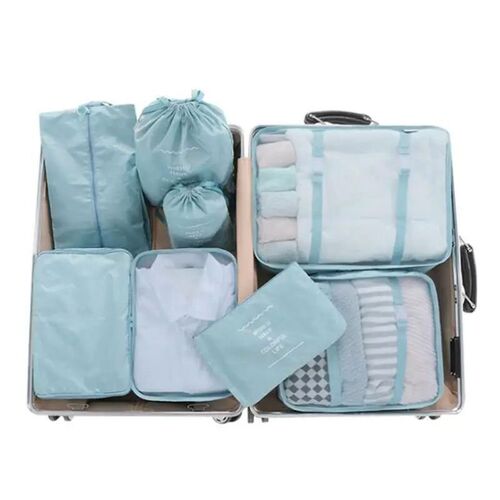 8 Pcs/Set Black/Blue/Grey Travel Storage Bag Waterproof Larg