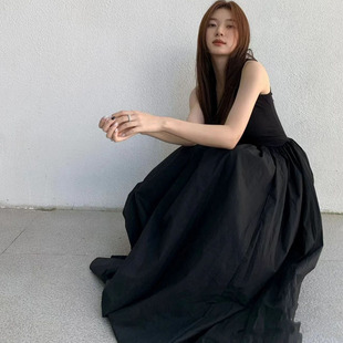 HOUZHOU Vintage Slip Long Dress for Women Evening Formal