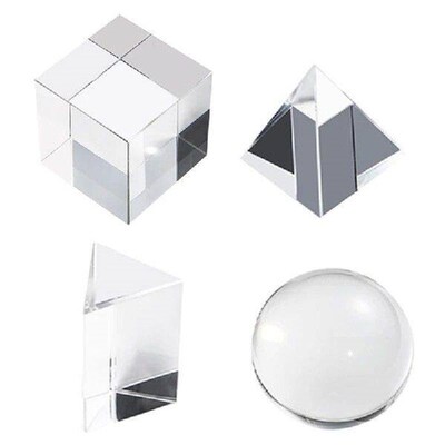 4 Pack K9 Optical Crystal Photography Prism Set, Include