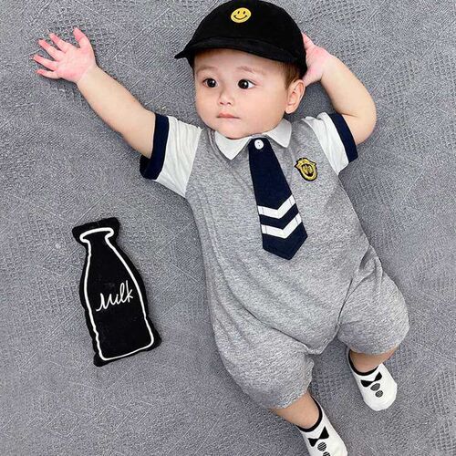 Baby Tie tendy Cool Jumpsuit Summer Dress Academy-style Thin