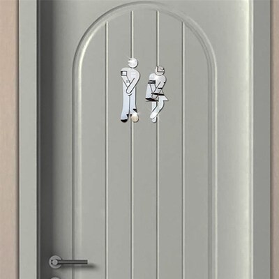 Home Bedroom Mirror Sticker Toilet Room Sign Decorative Bat