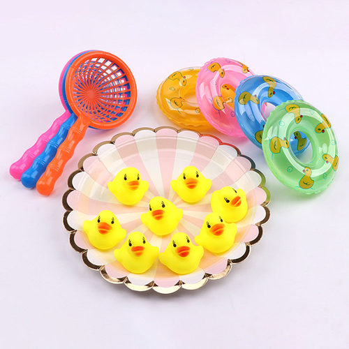 5Pcs/set kids Floating Bath Toys Mini Swimming Rings Rubber