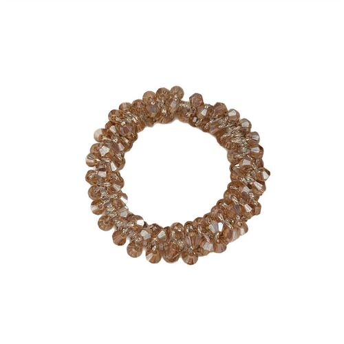 Elegant Crystal Beaded Hair Tie for Women, Versatile High So