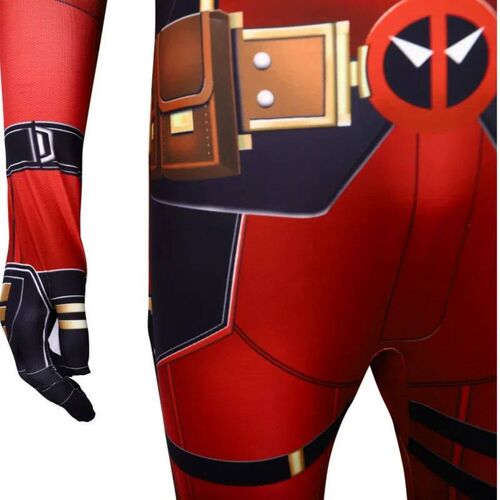 Superhero Deadpool Costume Halloween Cosplay Jumpsuit Boys F